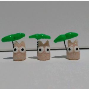 Mini Totoro with Leaf Umbrella - My Neighbor Totor